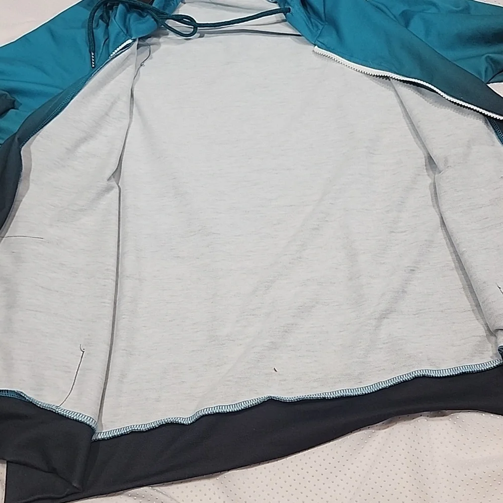 Etcyy Sweatshirt Active Streetwear Zipper Ombre Jacket. M - Picture 11 of 13